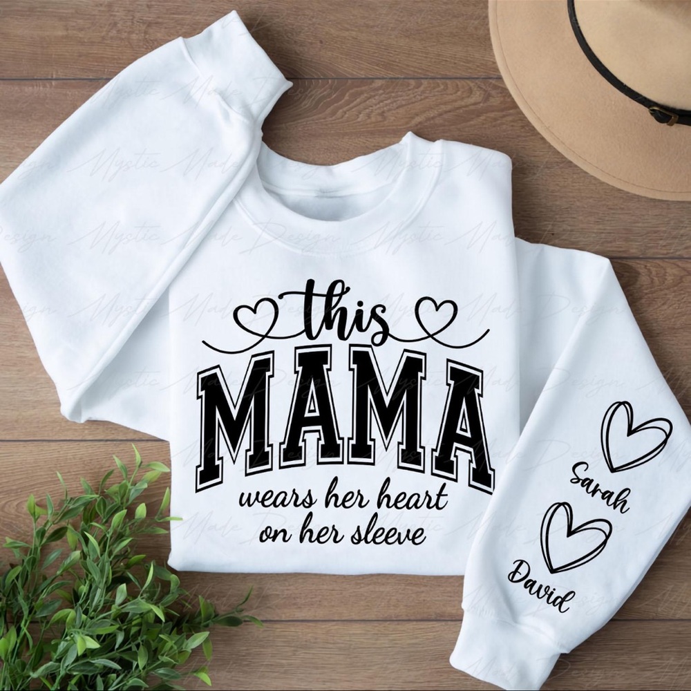 White 'This Mama' Sweatshirt